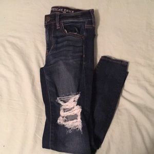 American eagle super stretch x ripped jean